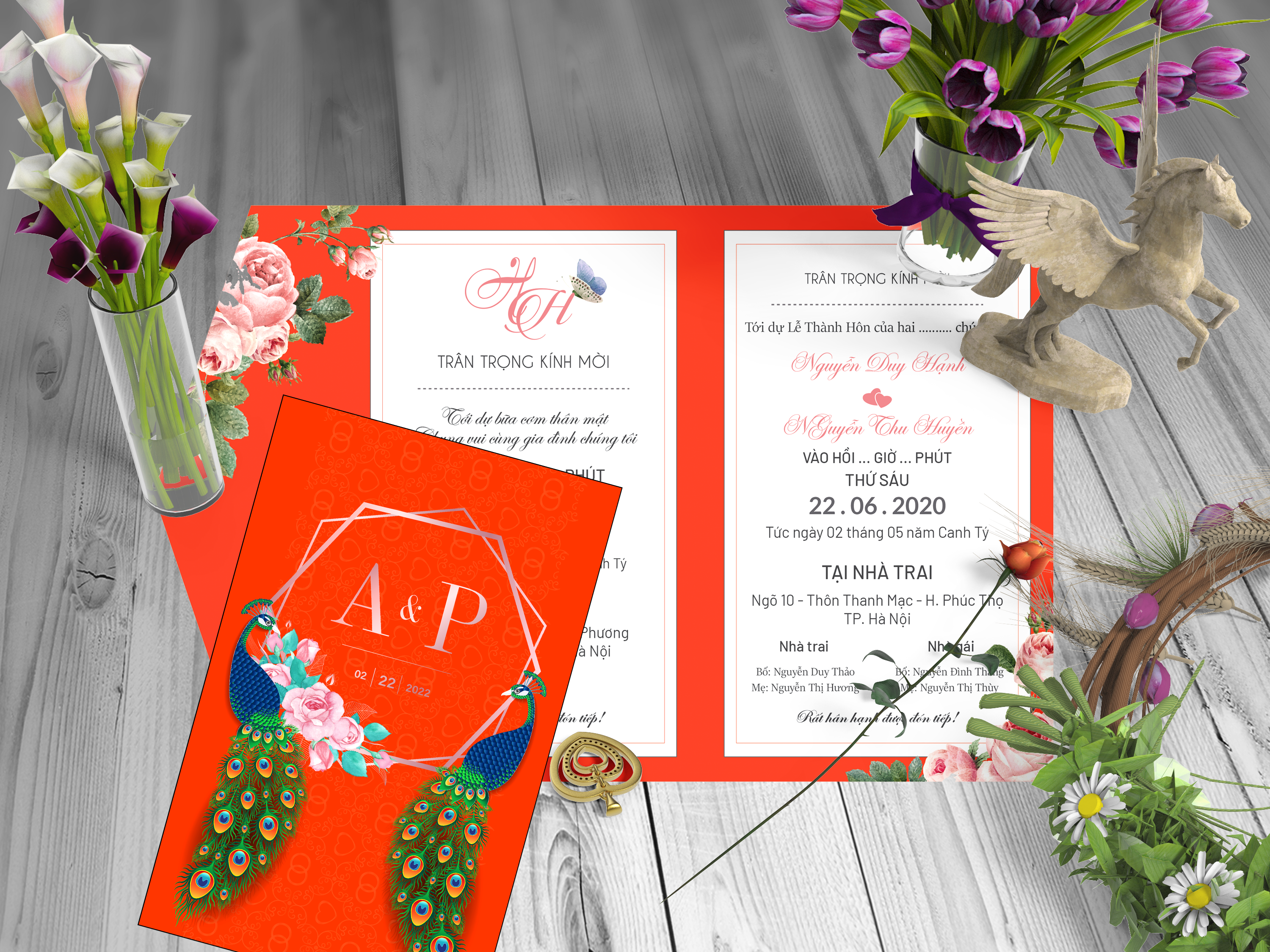 Thiết kế in ấn thiệp cưới giá rẻ đẹp nhanh chóng tại Xưởng Hà Nội