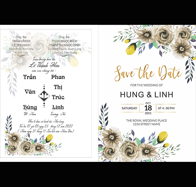 Mẫu thiệp cưới đẹp 18  Wedding Invitation file CDR  Diễn đàn chia sẻ  file thiết kế đồ họa miễn phí
