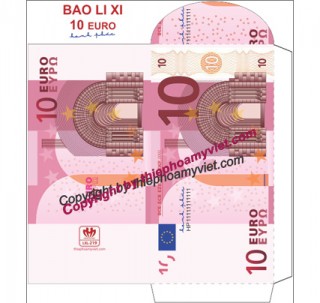 BAO LÌ XÌ tiền 10 euro