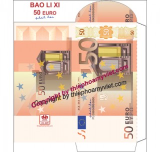 BAO LÌ XÌ tiền 50 euro