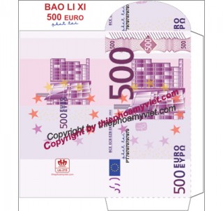 BAO LÌ XÌ tiền 500 euro