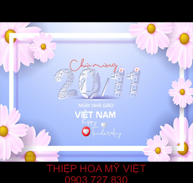 Thiệp 20-11 tặng thấy cô - Thiệp Hoa Mỹ Việt
