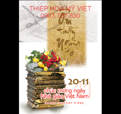Thiệp chúc mừng ngày nhà giáo Việt Nam 20/11 - Thiệp Hoa Mỹ Việt
