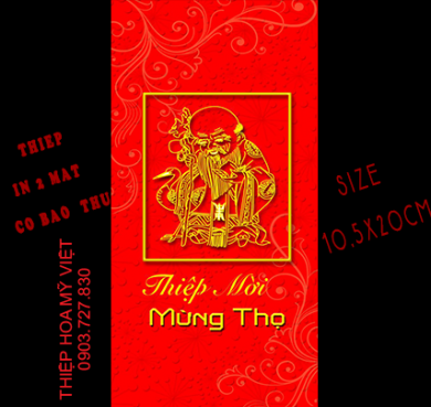 Thiệp Mừng Thọ - Thiệp Hoa Mỹ Việt